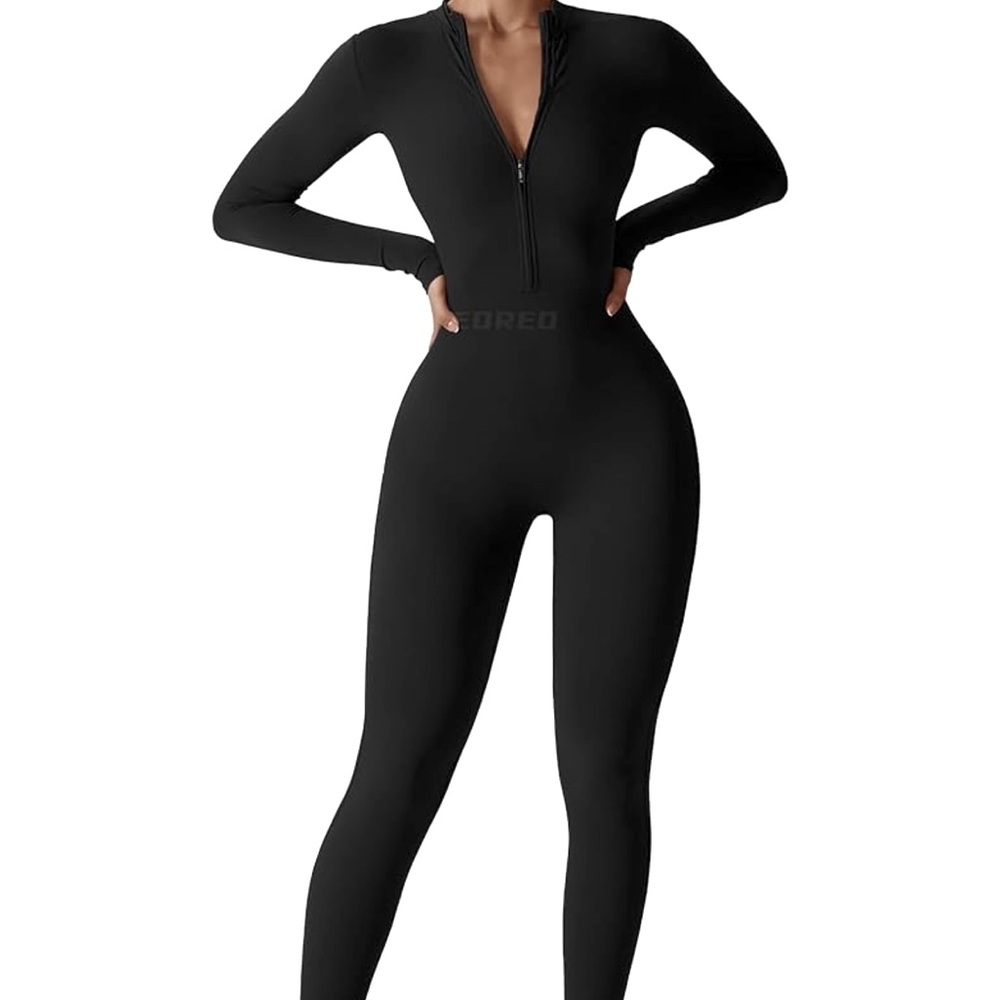 Black bodycon jumpsuit size